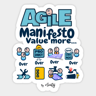 Agile Manifesto, Value More ... Sticker